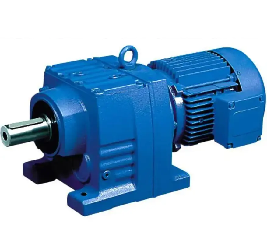 Motor helicoidal engranado en línea